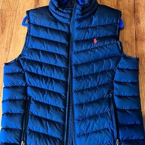 Boys polo vest color blue size 7